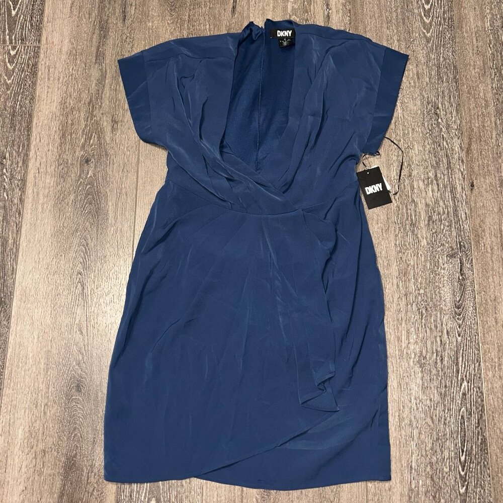 DKNY Women’s Dress Indigo Blue Size US Size 8 Brand New NWT